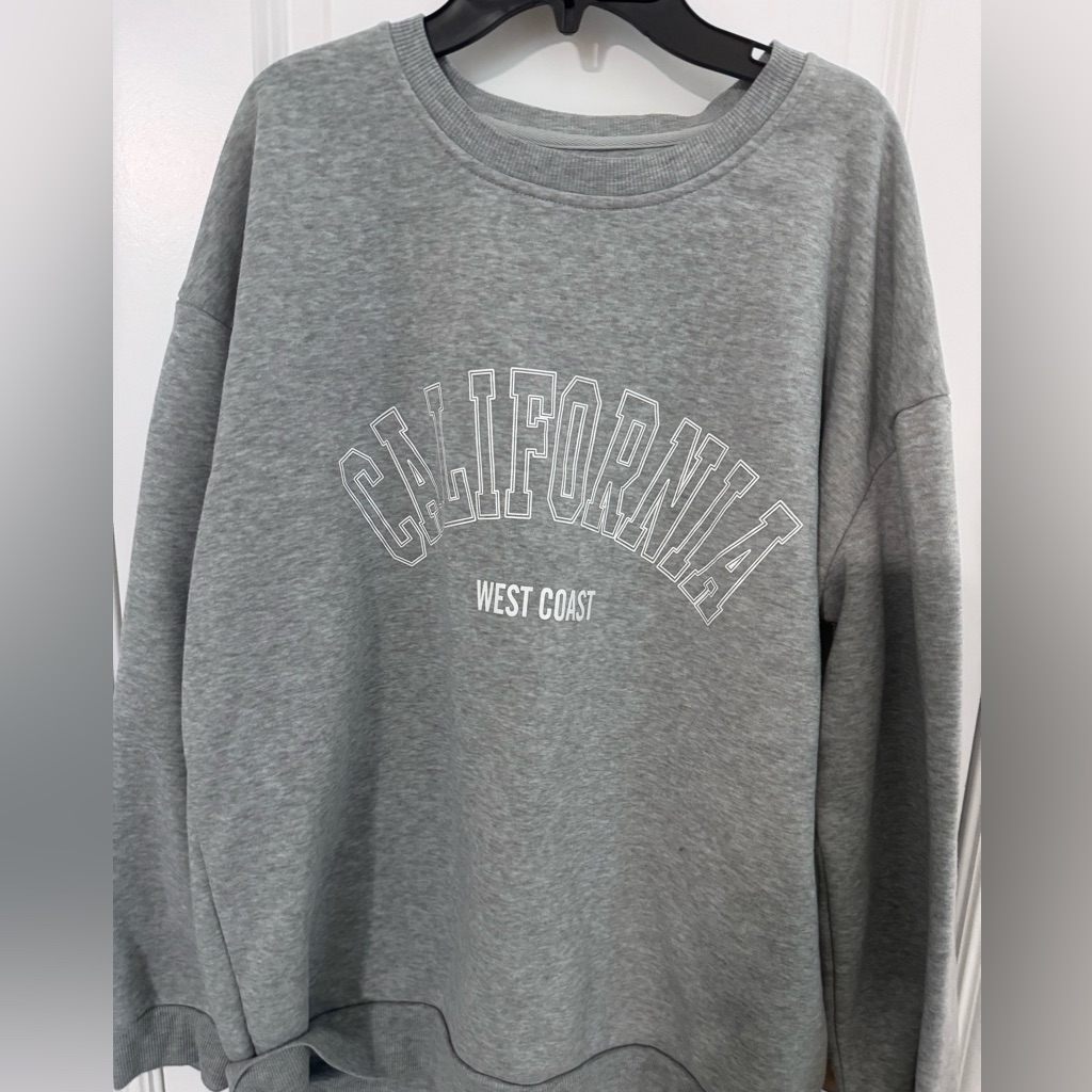 Gray California Crewneck Sweater